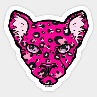 Hot Pink Leopard Sticker